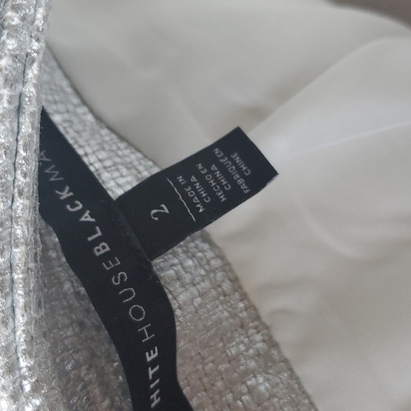 White House Black Marker Metallic Tweed Boot Skirt size 2 - Picture 3 of 5